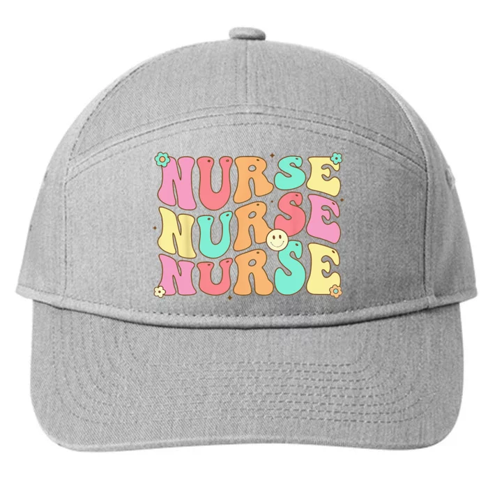 Groovy Nurse Women Future Nurse Appreciation Nursing 7-Panel Snapback Hat