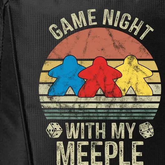 Game Night With My Meeple Board Games Tabletop Boardgamers City Backpack