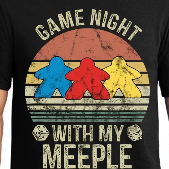 Game Night With My Meeple Board Games Tabletop Boardgamers Pajama Set