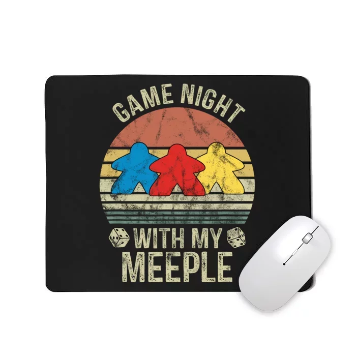 Game Night With My Meeple Board Games Tabletop Boardgamers Mousepad