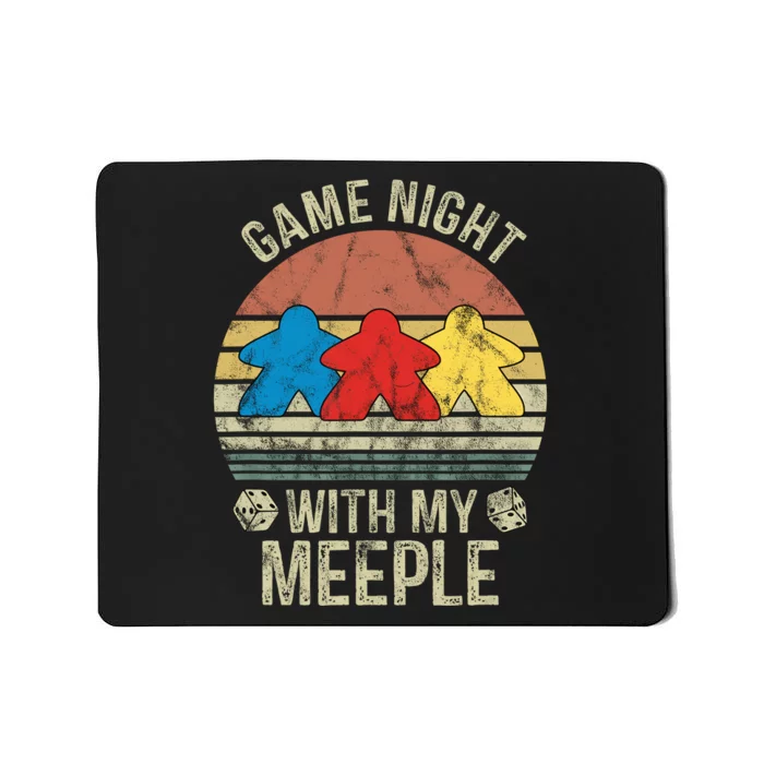 Game Night With My Meeple Board Games Tabletop Boardgamers Mousepad