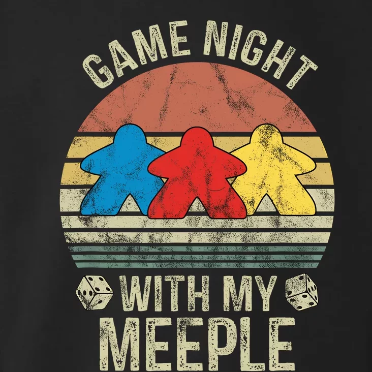 Game Night With My Meeple Board Games Tabletop Boardgamers Toddler Hoodie