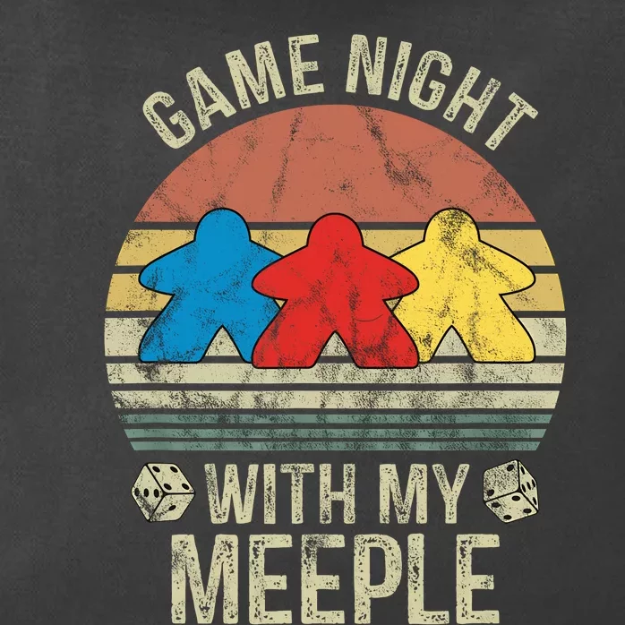 Game Night With My Meeple Board Games Tabletop Boardgamers Zip Tote Bag