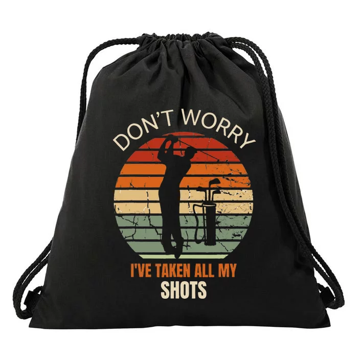 GOLF No Worries I've Had My Shots Vintage Drawstring Bag