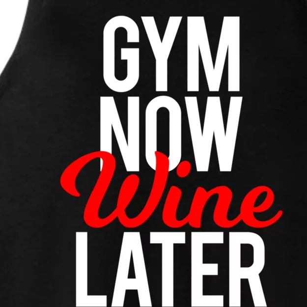 Gym Now Wine Later Funny Workout Saying Fitness Cardio Gift Meaningful Gift Ladies Tri-Blend Wicking Tank