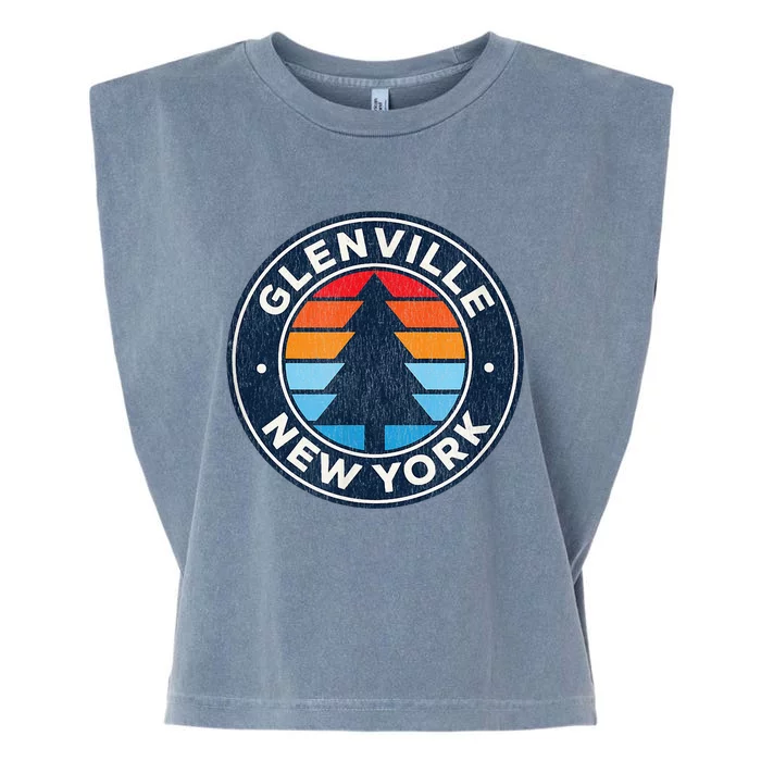 Glenville New York Ny Vintage Graphic Retro 70s Garment-Dyed Women's Muscle Tee