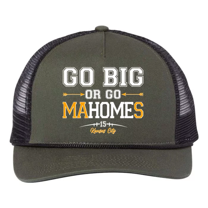 Go Big Or Go Ma-HOME-s Kansas City Football No 15 Retro Rope Trucker Hat Cap