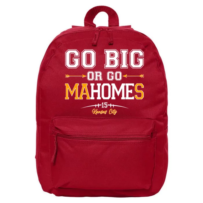 Go Big Or Go Ma-HOME-s Kansas City Football No 15 16 in Basic Backpack