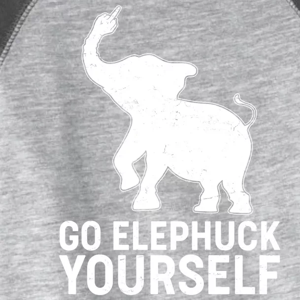 Go Elephuck Yourself Elephant Middle Finger Toddler Fine Jersey T-Shirt