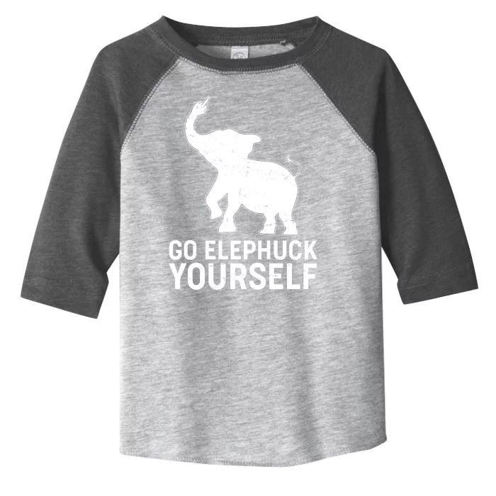 Go Elephuck Yourself Elephant Middle Finger Toddler Fine Jersey T-Shirt