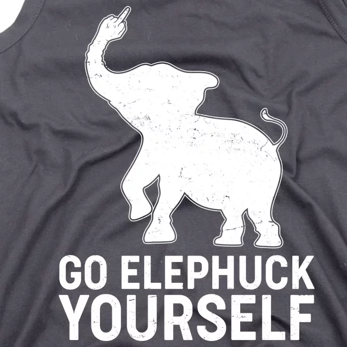 Go Elephuck Yourself Elephant Middle Finger Tank Top