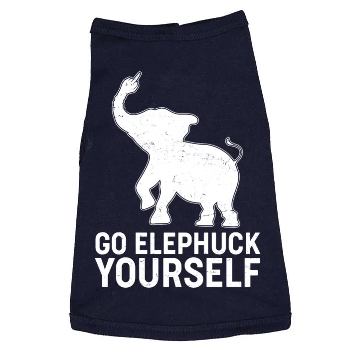 Go Elephuck Yourself Elephant Middle Finger Doggie Tank