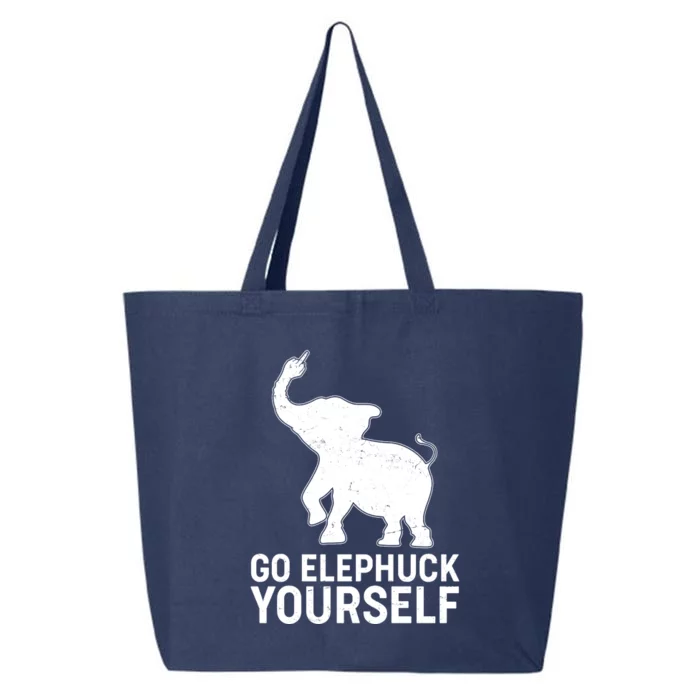 Go Elephuck Yourself Elephant Middle Finger 25L Jumbo Tote