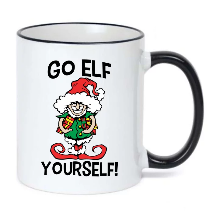 Go Elf Yourself Funny Christmas Black Color Changing Mug