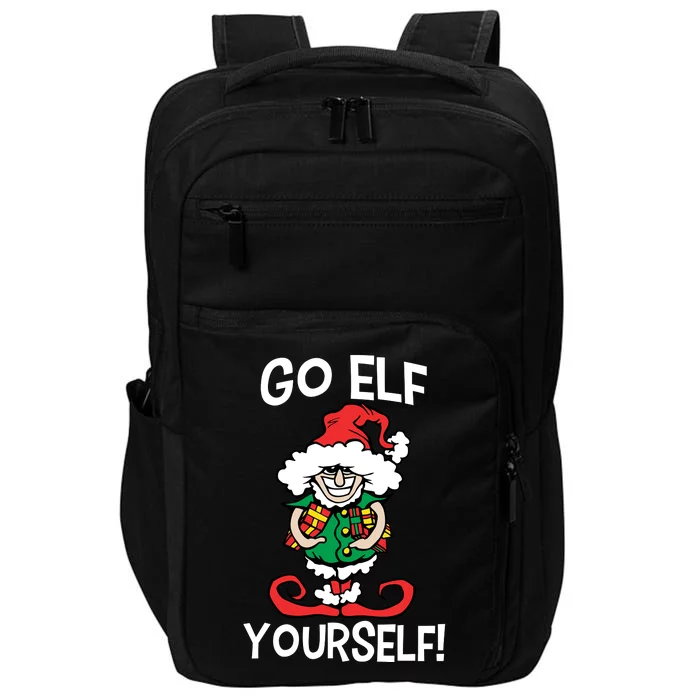 Go Elf Yourself Funny Christmas Impact Tech Backpack