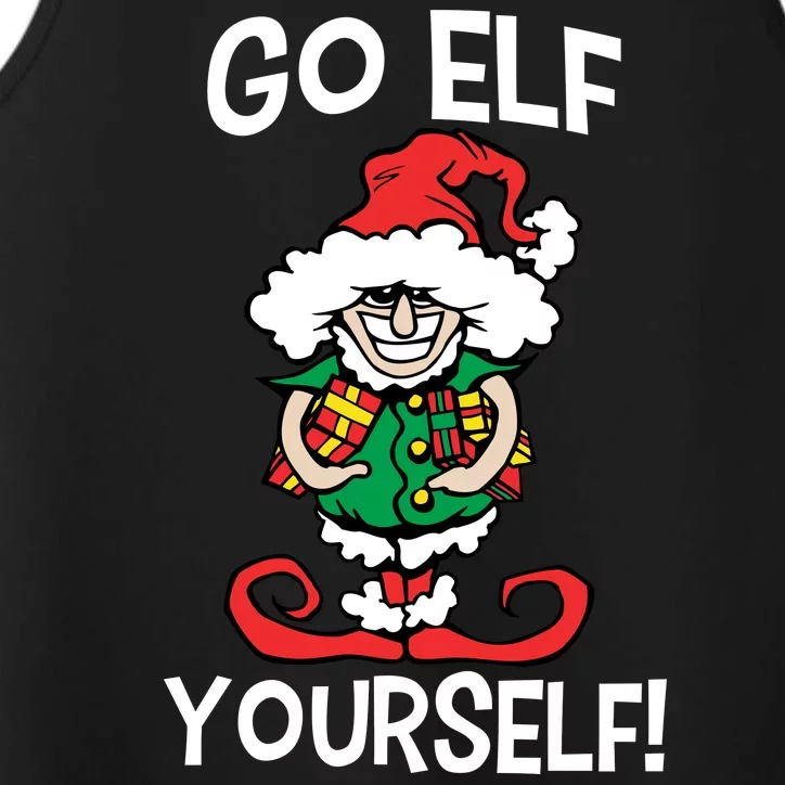 Go Elf Yourself Funny Christmas Performance Tank