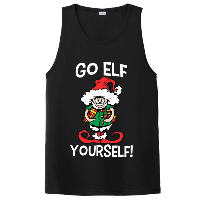 Go Elf Yourself Funny Christmas Performance Tank