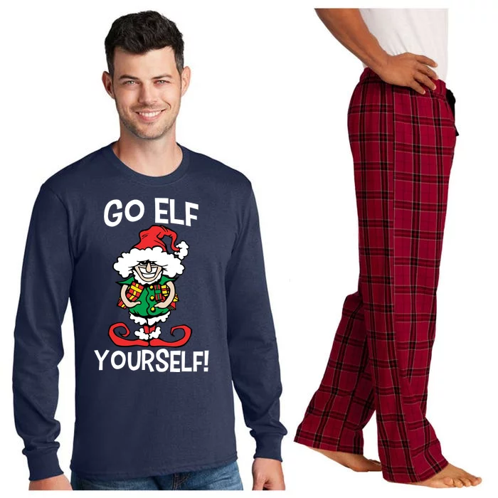 Go Elf Yourself Funny Christmas Long Sleeve Pajama Set