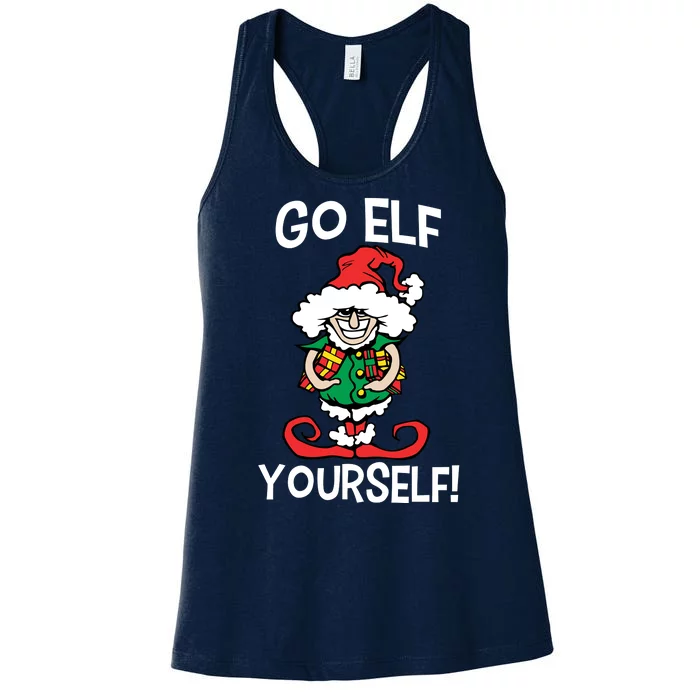 Go Elf Yourself Funny Christmas Women's Racerback Tank