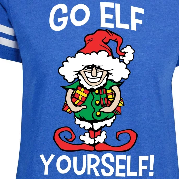 Go Elf Yourself Funny Christmas Enza Ladies Jersey Football T-Shirt