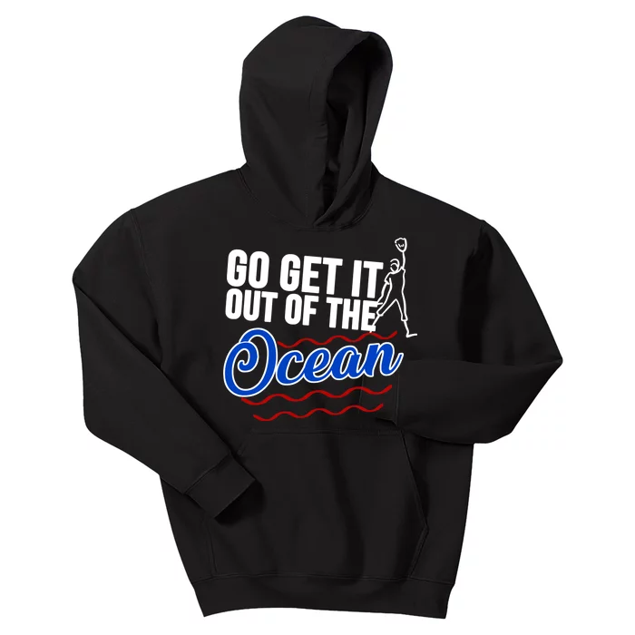 Go Get It Out Of The Ocean Baseball Kids Hoodie