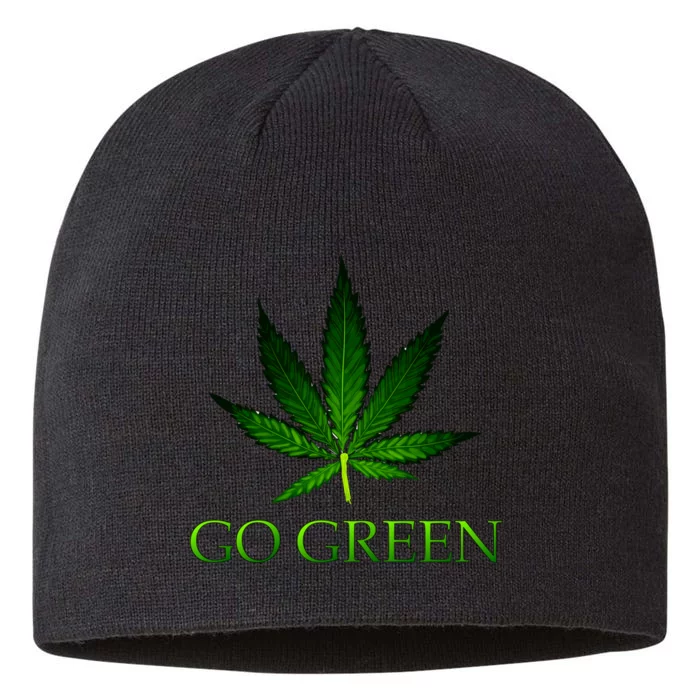 Go Green Medical Marijuana Weed 8 1/2in Sustainable Knit Beanie