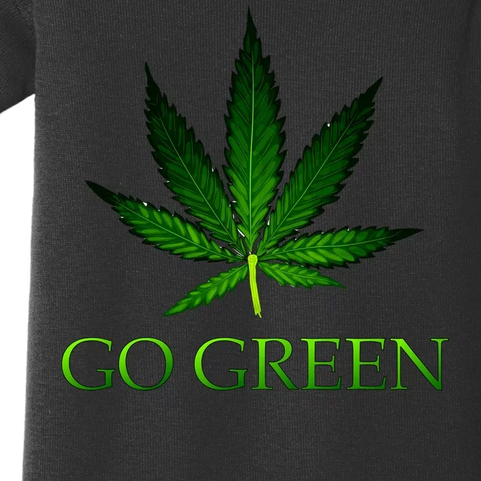 Go Green Medical Marijuana Weed Baby Bodysuit