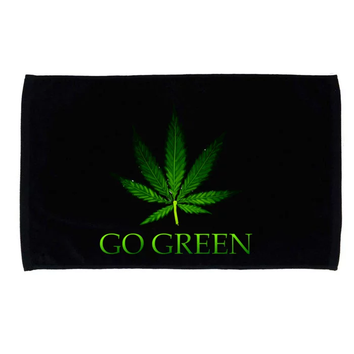 Go Green Medical Marijuana Weed Microfiber Hand Towel