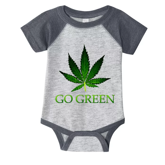 Go Green Medical Marijuana Weed Infant Baby Jersey Bodysuit