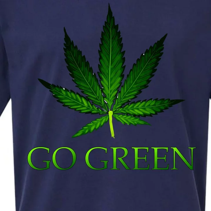 Go Green Medical Marijuana Weed Sueded Cloud Jersey T-Shirt