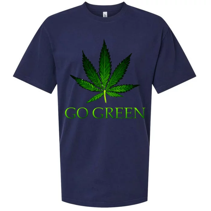 Go Green Medical Marijuana Weed Sueded Cloud Jersey T-Shirt