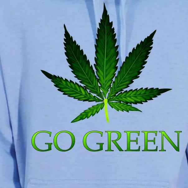 Go Green Medical Marijuana Weed Unisex Surf Hoodie