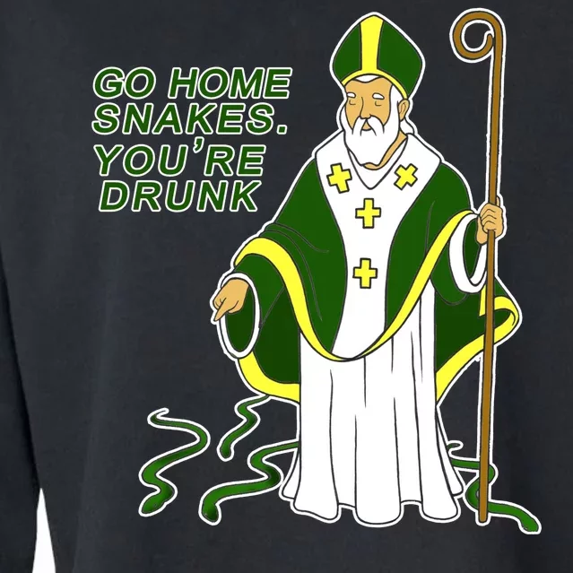 Go Home Snakes Your Drunk St Patrick's Cropped Pullover Crew