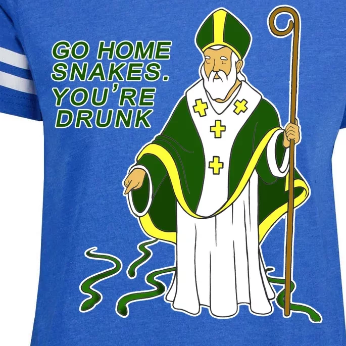 Go Home Snakes Your Drunk St Patrick's Enza Ladies Jersey Football T-Shirt