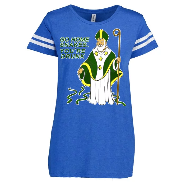 Go Home Snakes Your Drunk St Patrick's Enza Ladies Jersey Football T-Shirt