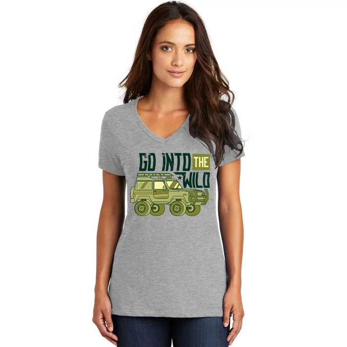 Go Into The Wild Women's V-Neck T-Shirt