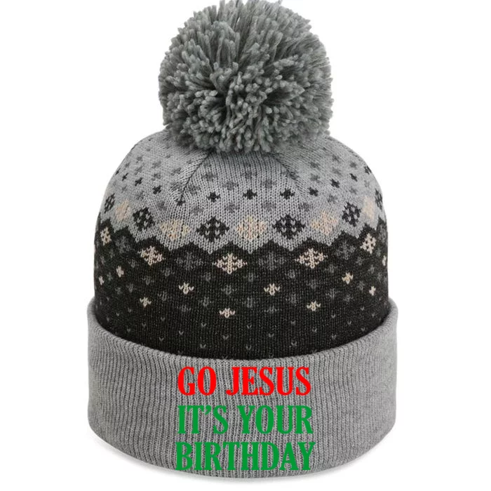 Go Jesus, It's Your Birthday The Baniff Cuffed Pom Beanie