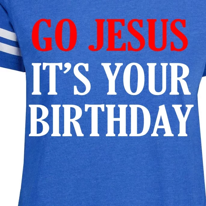 Go Jesus, It's Your Birthday Enza Ladies Jersey Football T-Shirt