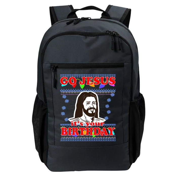 Go Jesus It's Your Birthday Ugly Christmas Daily Commute Backpack