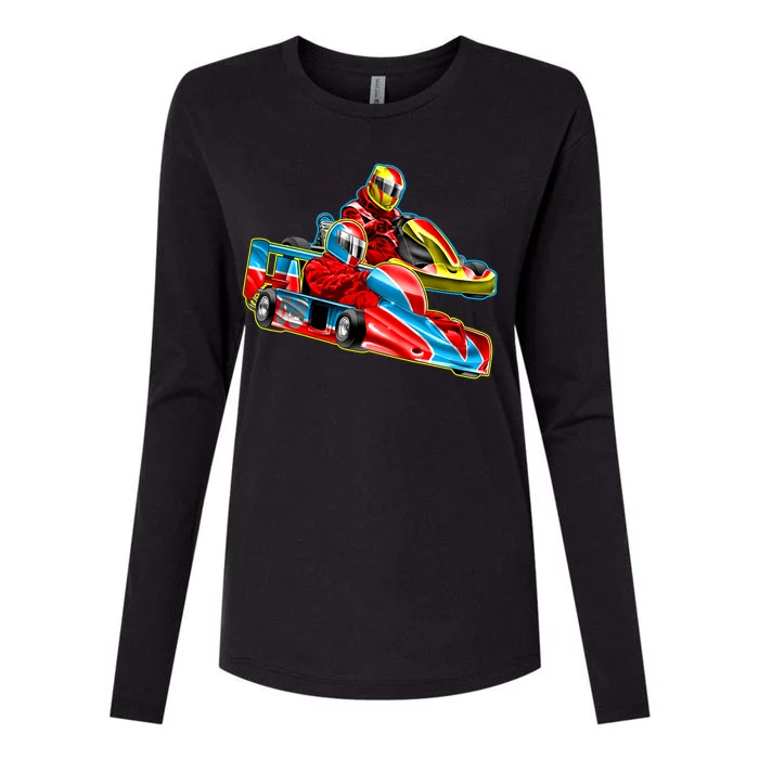 Go Karts Womens Cotton Relaxed Long Sleeve T-Shirt