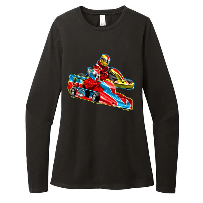 Go Karts Womens CVC Long Sleeve Shirt