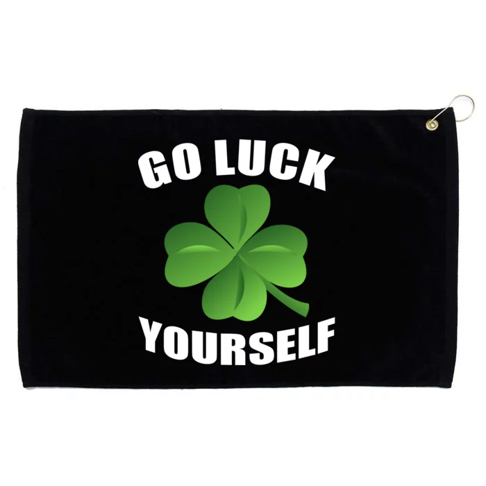 Go Luck Yourself Funny St. Patrick's Day Grommeted Golf Towel