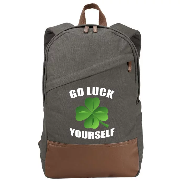 Go Luck Yourself Funny St. Patrick's Day Cotton Canvas Backpack