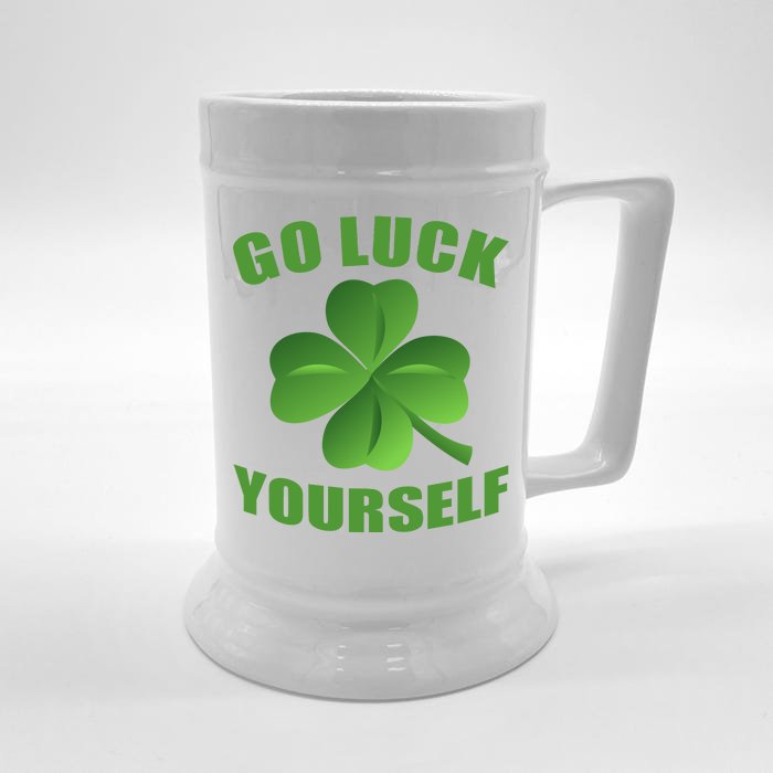 Go Luck Yourself Funny St. Patrick's Day Front & Back Beer Stein