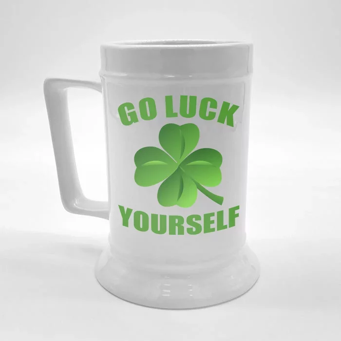 Go Luck Yourself Funny St. Patrick's Day Front & Back Beer Stein