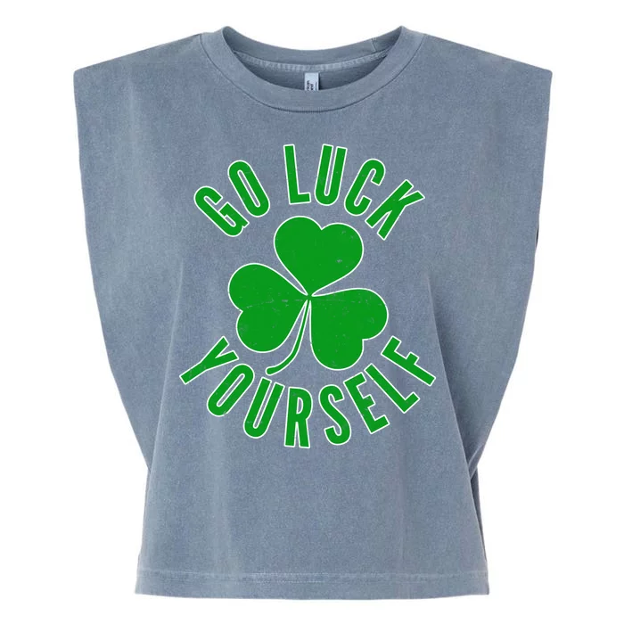 Go Luck Yourself Irish Clover Garment-Dyed Women's Muscle Tee