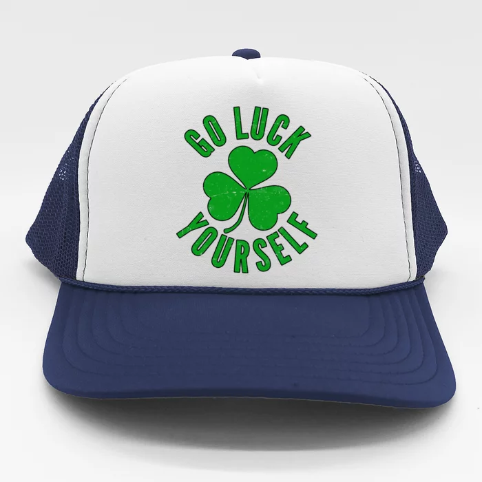 Go Luck Yourself Irish Clover Trucker Hat