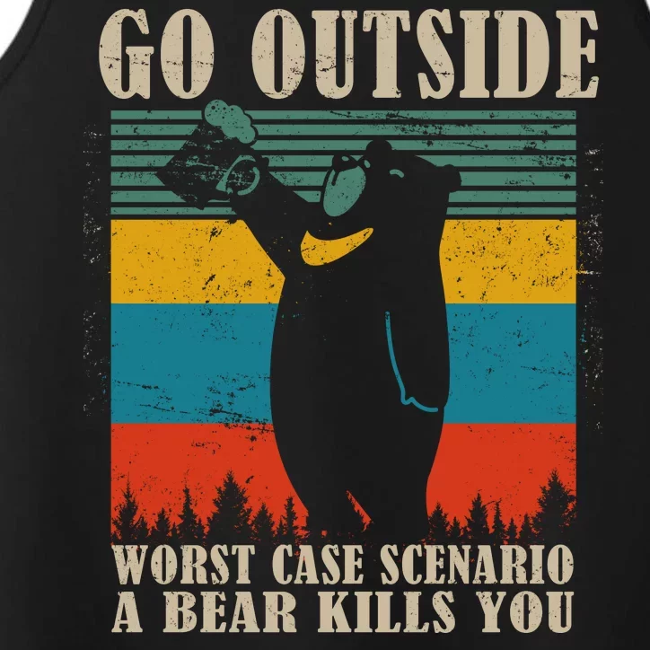 Go Outside Worst Case Scenario A Bear Kills You Performance Tank