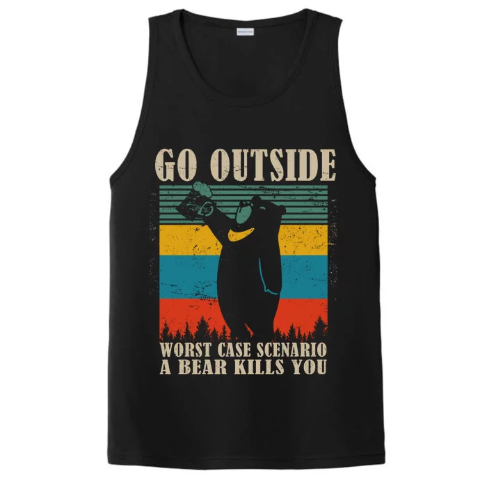 Go Outside Worst Case Scenario A Bear Kills You Performance Tank