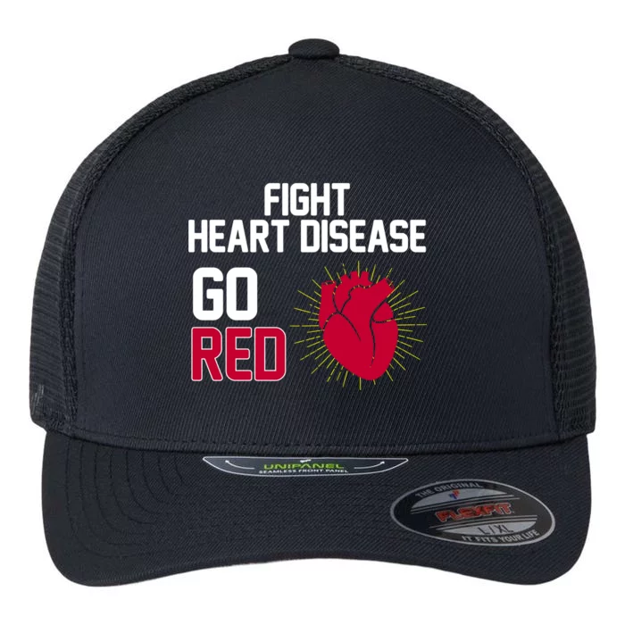 Go Red Fight Heart Health Awareness Flexfit Unipanel Trucker Cap